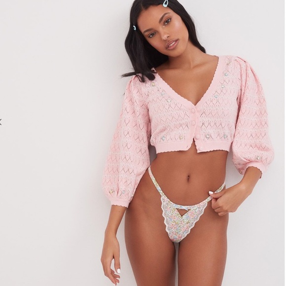 For Love And Lemons Sweaters - NWT For Love & Lemons Charleston Crop Cardigan Top
